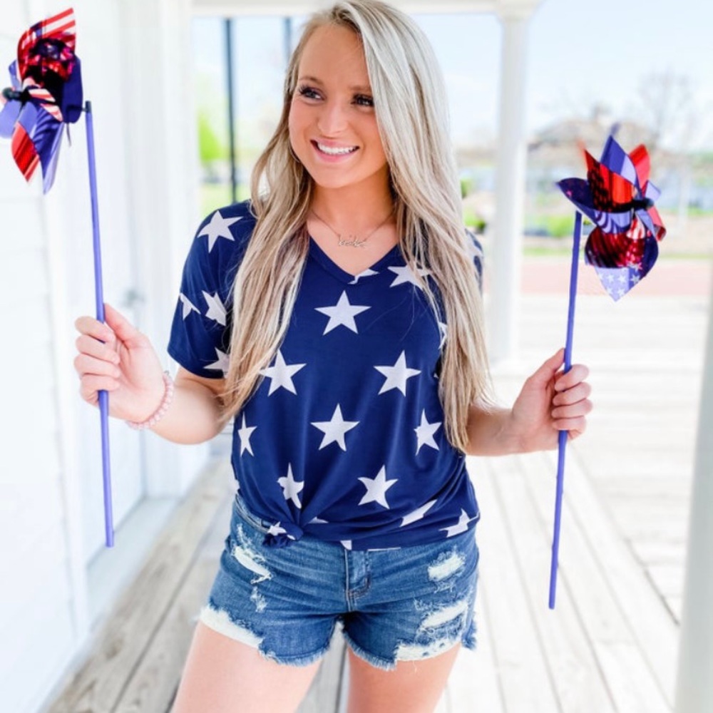 Navy Americana tee